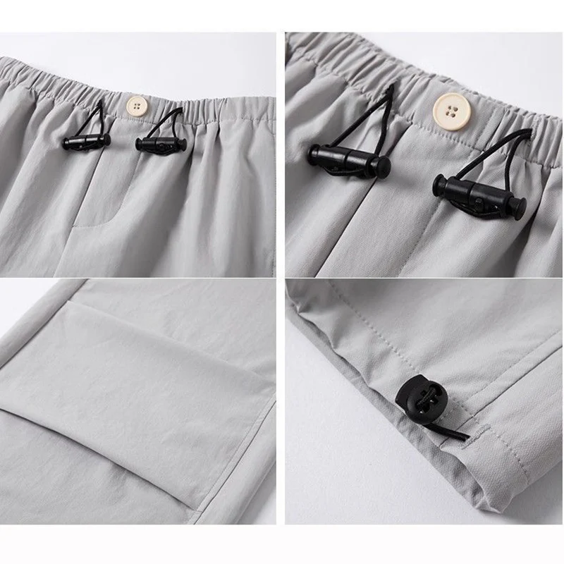 กางเกงขายาวทรงตรงสไตล์คลาสสิกสำหรับผู้หญิง เอวสูง ทรงหลวม สีพื้น ขายดี กางเกงคาร์โก้ลำลองสำหรับผู้หญิง