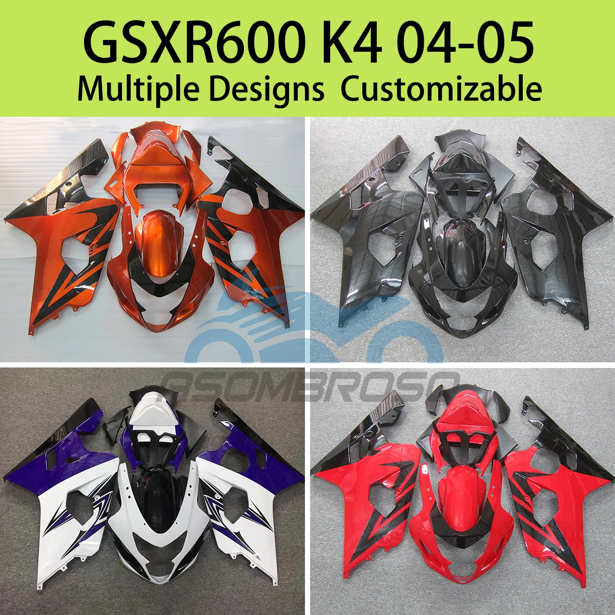 

Full Fairing Kit for SUZUKI GSXR600 GSXR750 K4 04 05 Refitting Motorcycle Racing Customized Fairings GSXR 600 750 2004 2005