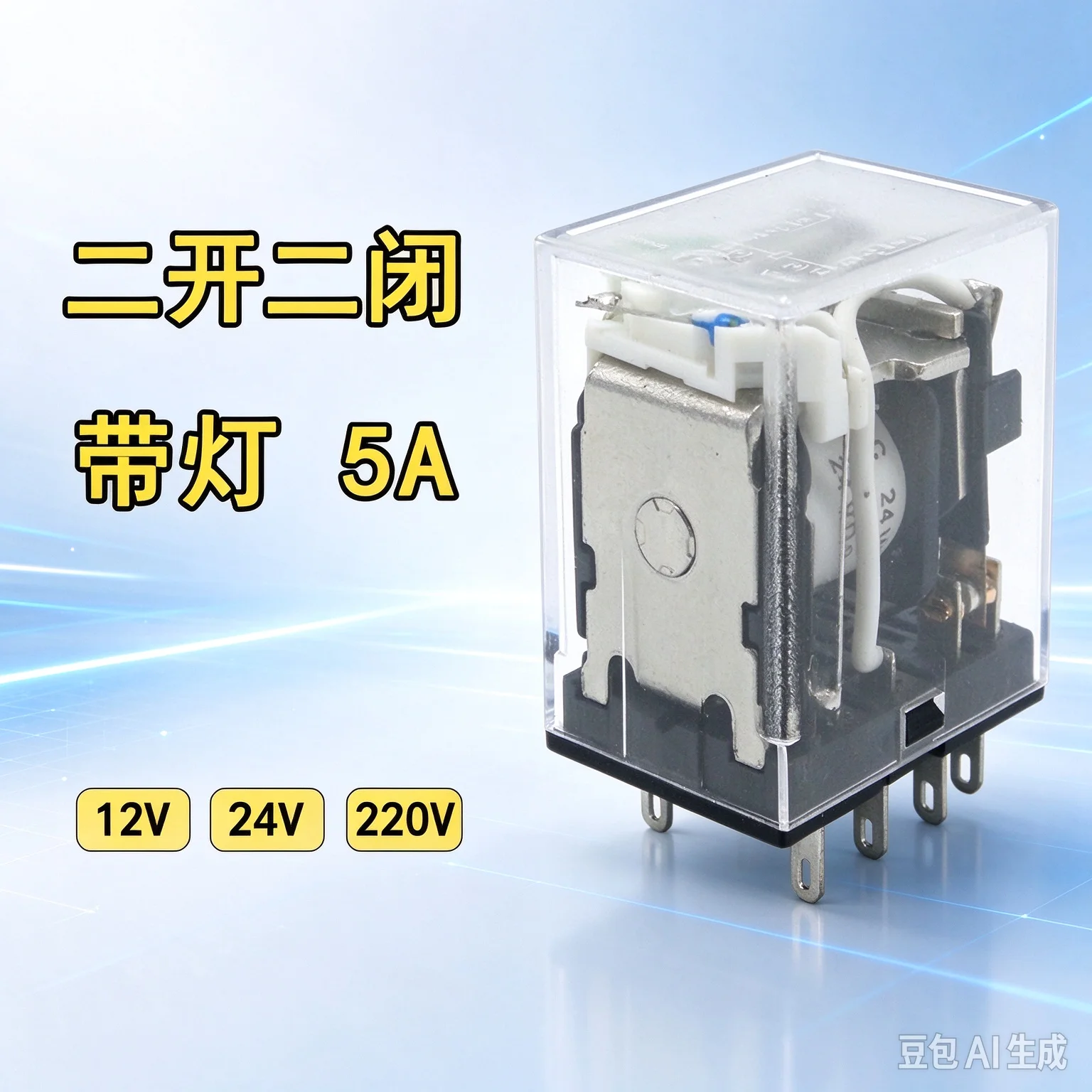 for HH52P MY2NJ 8Pin Electromagnetic Relay DC24V AC220V Indicator Light 2NO2NC  10pcs