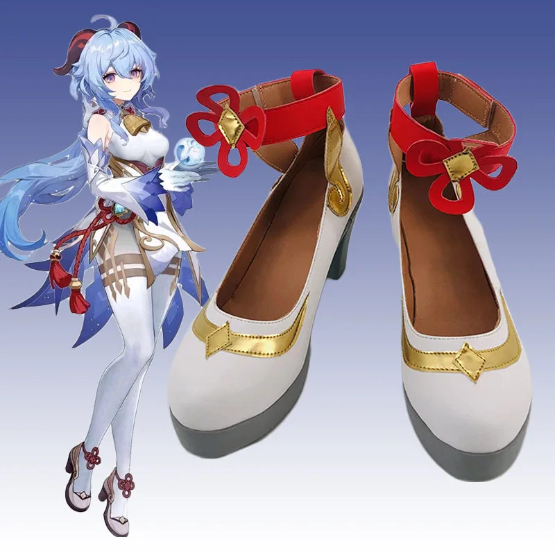 

Game Genshin impact Ganyu Cosplay Shoes High-heeled Comic Game for Con Halloween Party Cosplay Costume Prop Lovely Sexy Style