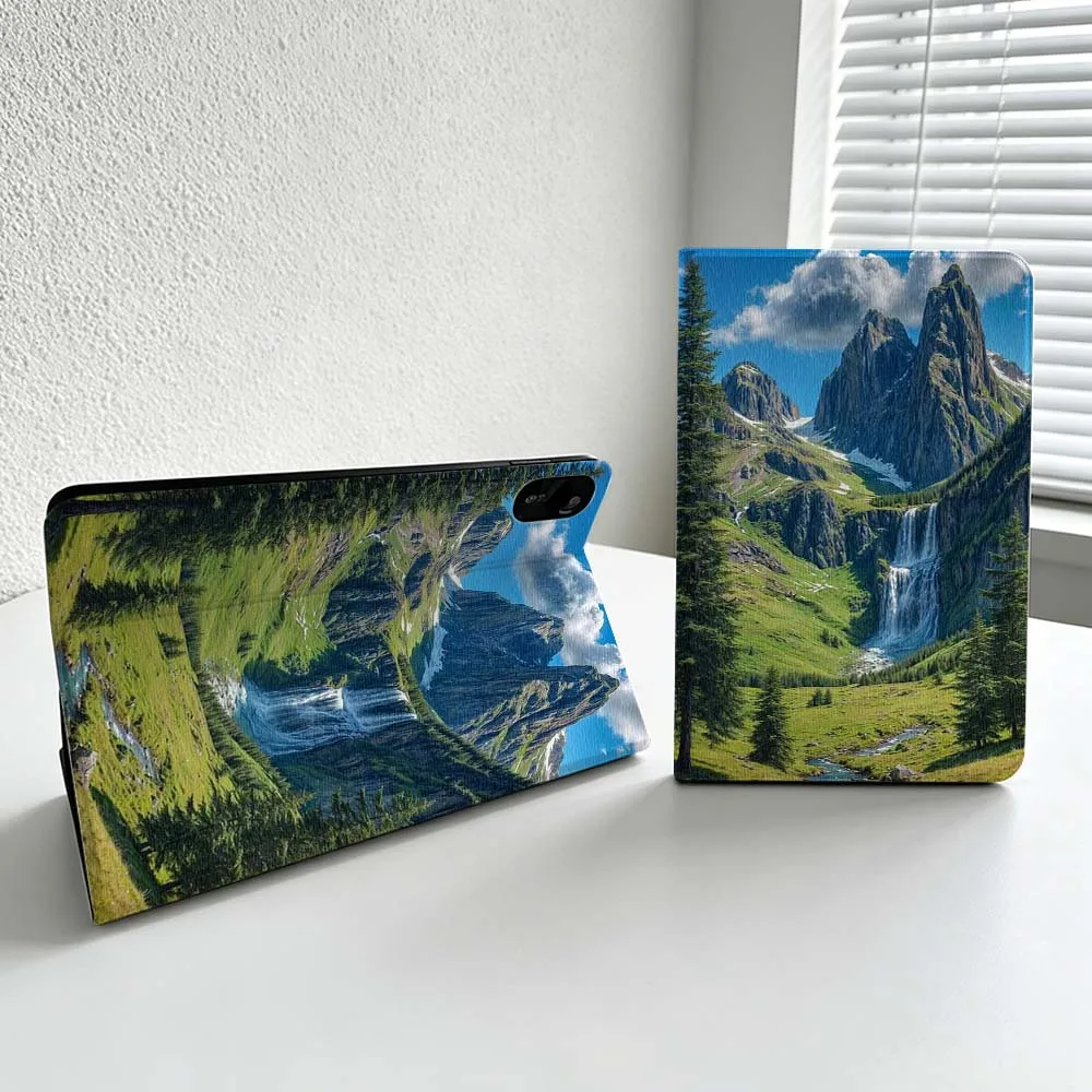 Mountain Waterfall Pine Cover For Xiaomi Redmi Mi Pad 8 7 6 5 4 2 SE K Pro Max Ultra Poco Pad Soft Inch Tablet Case