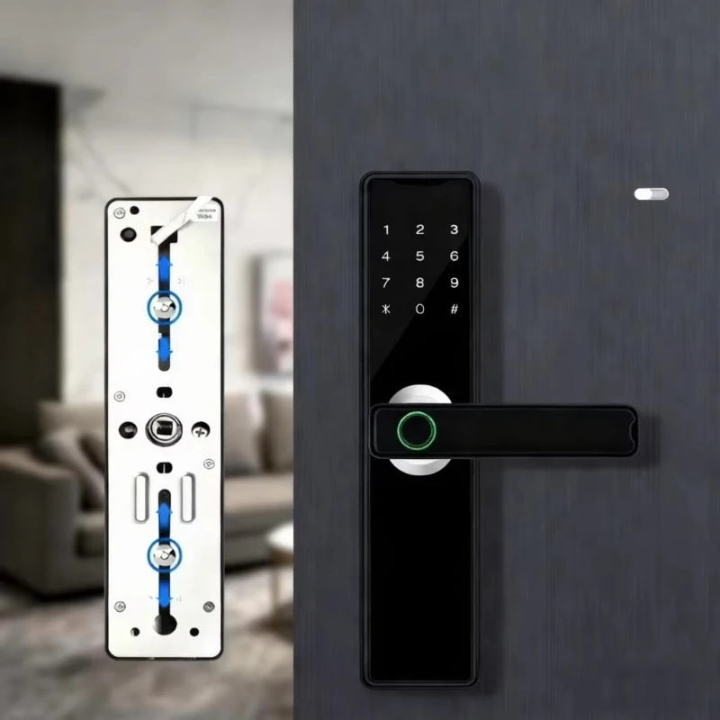 Wooden Door Smart Lock with Password and Smart Card Unlock Memory Card Storage App Enabled Aluminium Alloy Electronic Lock