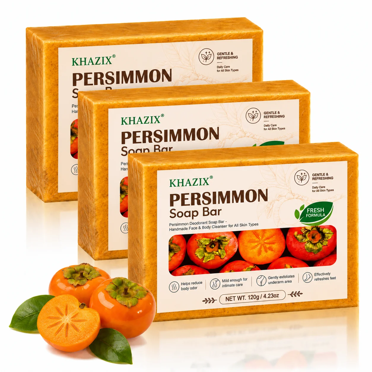 Barra de Sabão de Cúrcuma e Ácido Kojic 120g, Retinol, Colágeno Hidrolisado, Vitamina E e Manteiga de Karité, Cuidado Suave para a Pele.
