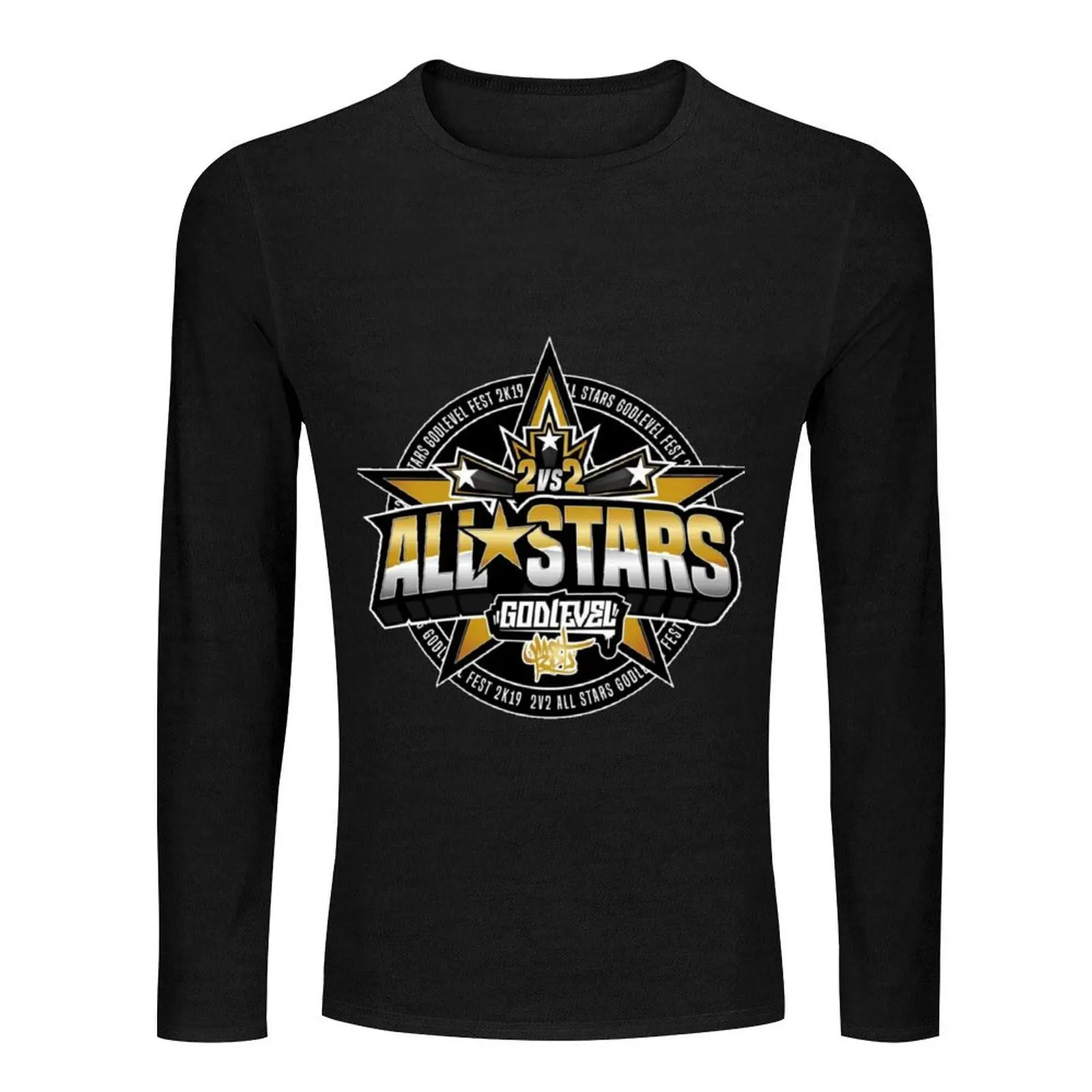 GOD LEVEL ALL STARS 2vs2 Long T-Shirt Blouse funny t shirt plus size t shirts vintage clothes big and tall t shirts for men