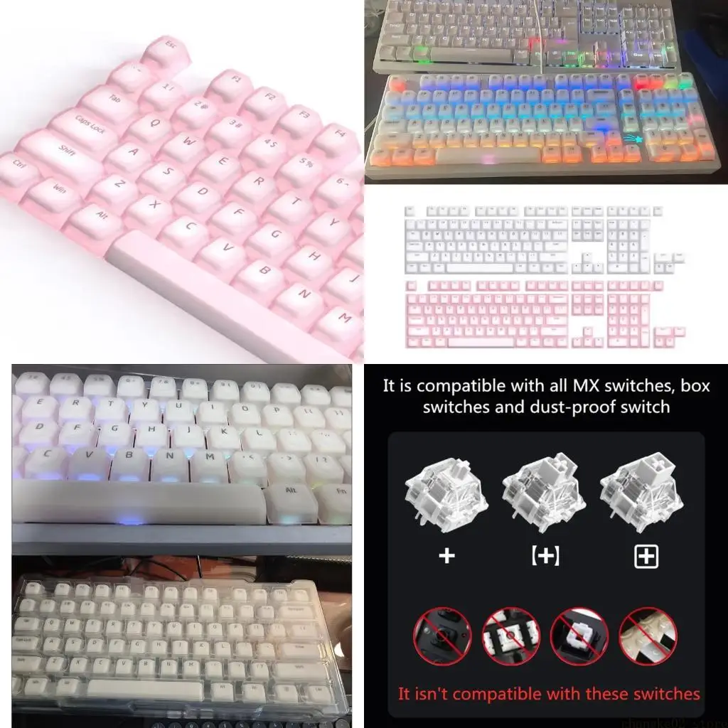 

Оригинальные силиконовые колпачки для клавиш с подсветкой, мягкие прикосновения для клавиатур, тихий набор текста