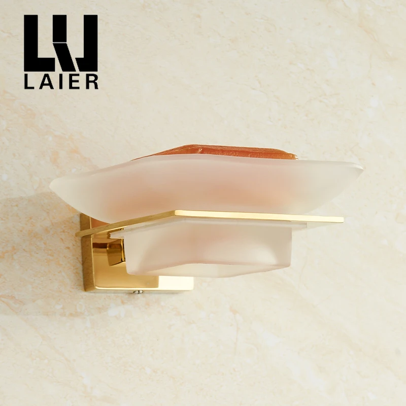 Vidric gold soap holder bathroom decoration Wall Mounted Bathroom Accessories  square design