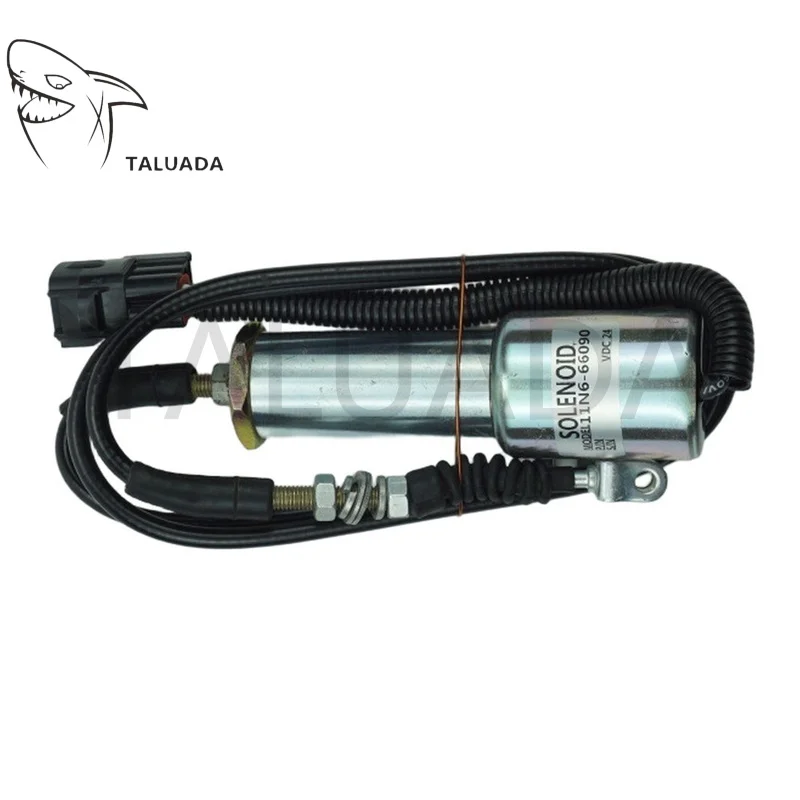 11E1-60100-24 For Doosan Daewoo DH220-5 R130-5 R210-7 R210-5 R215-7 Engine Stop Solenoid 12V 24V Excavator Generator