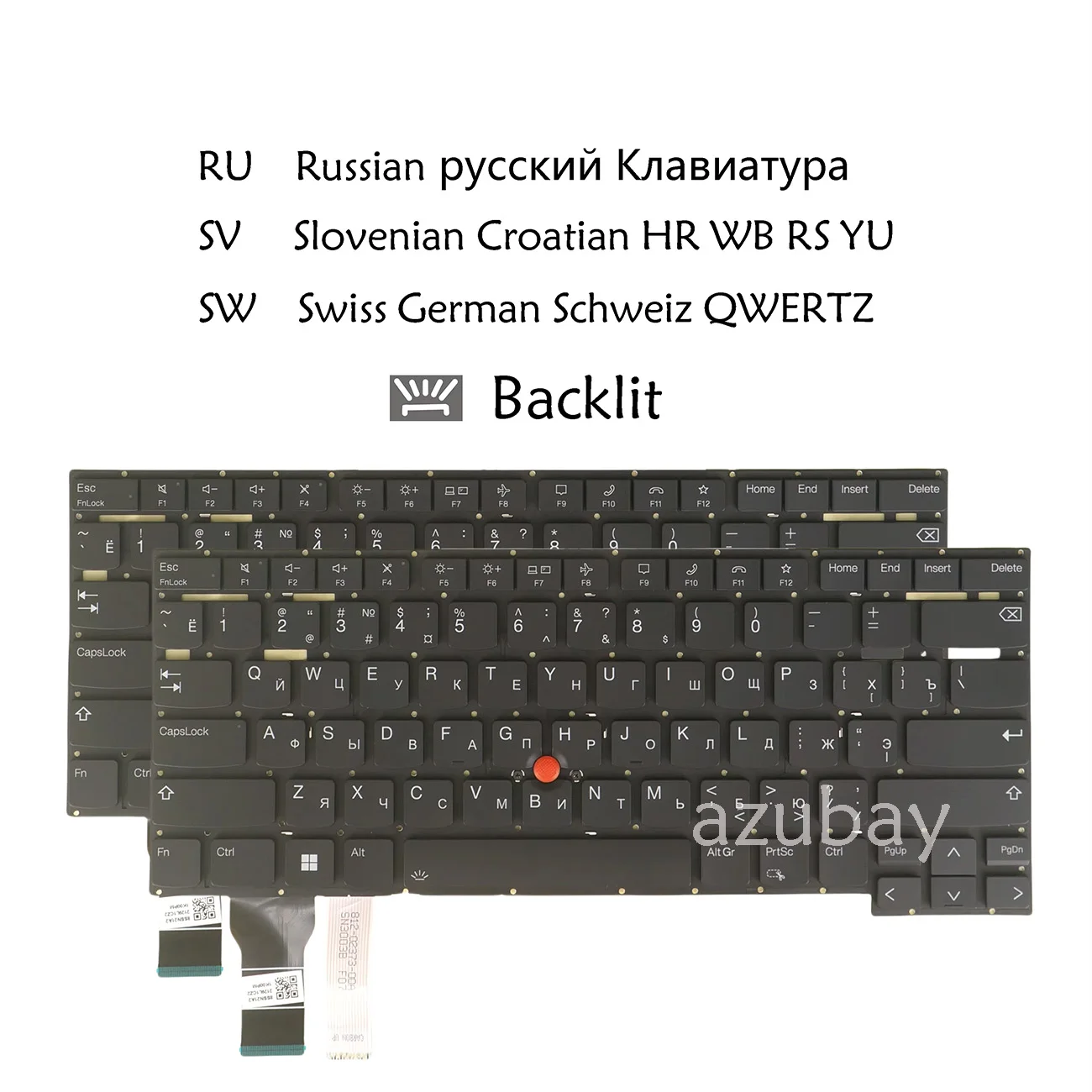 

Клавиатура с подсветкой для Lenovo Thinkpad T14s Gen 2, 20WM 20WN 20XF, P1 Gen 4 20Y3 20Y4, русская словенная Хорatian Swiss CH QWERTZ