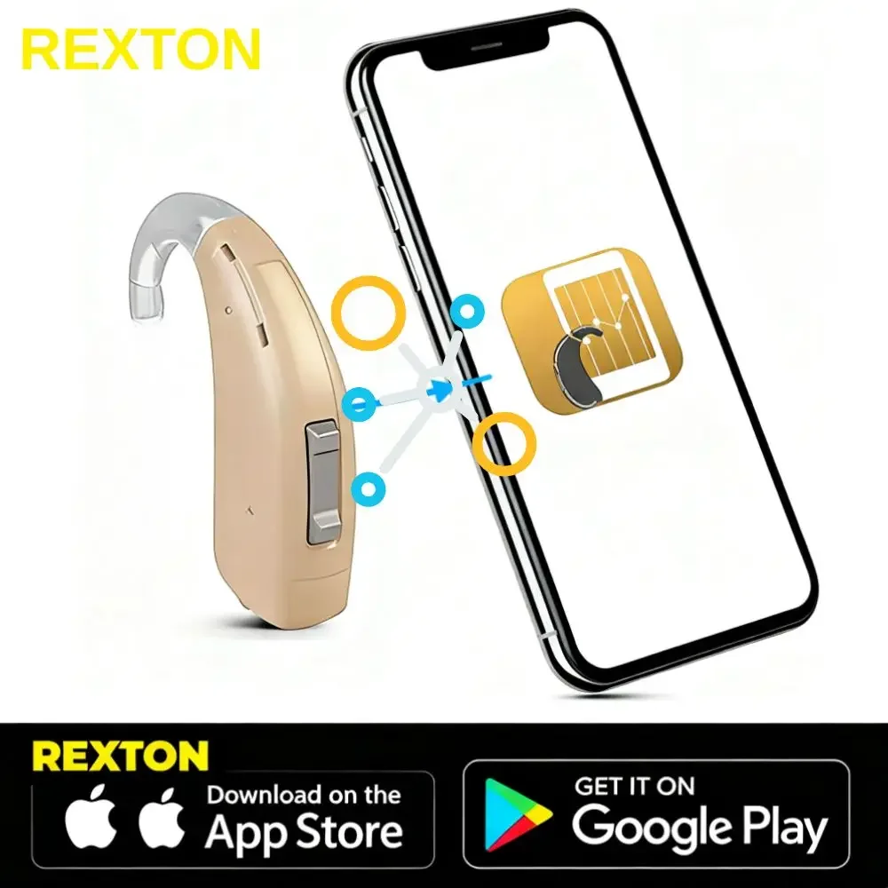 Rexton Targa P5A/HP 5A App d'aide auditive sourde sévère auto-programmation 120 dB 8 canaux pour personnes sourdes