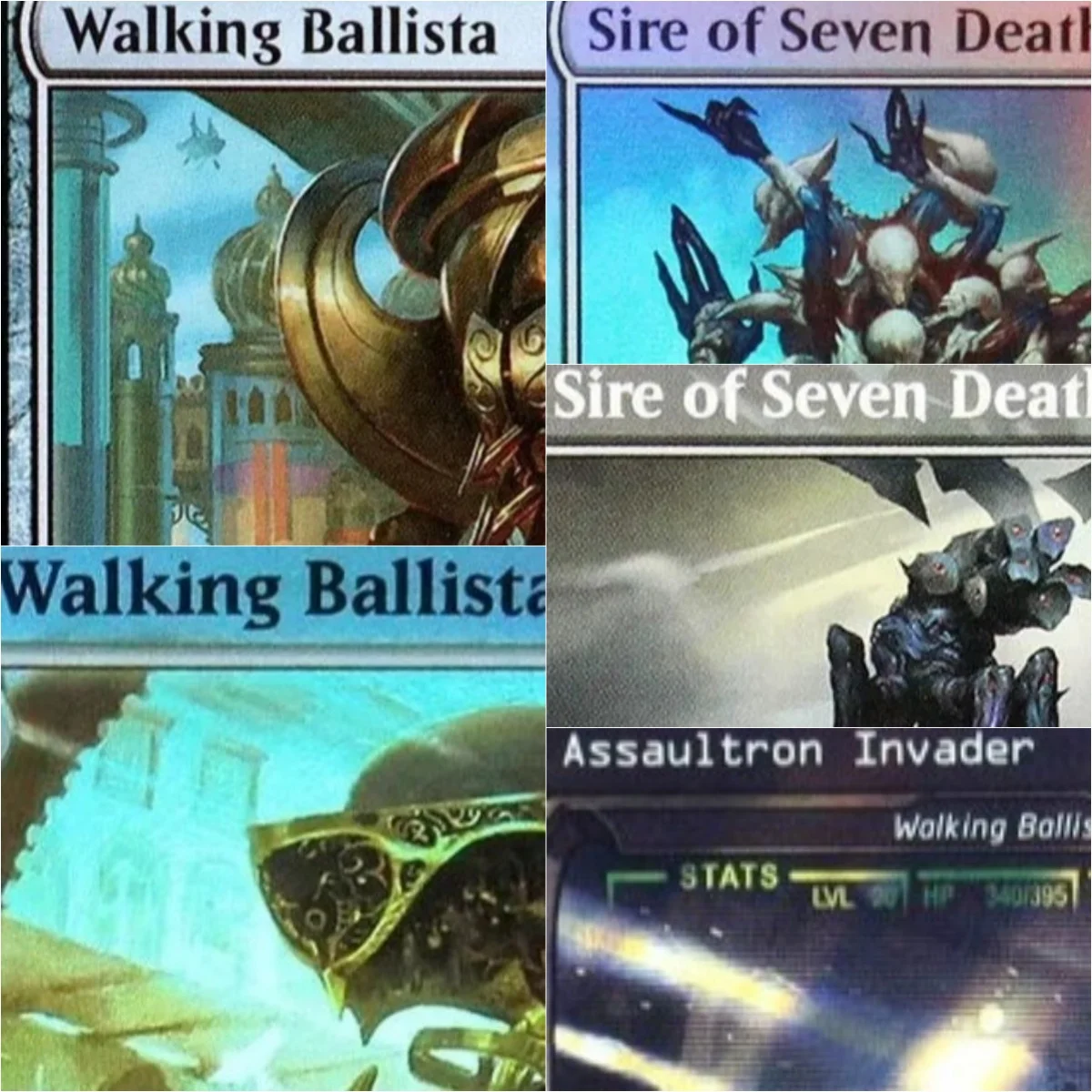 

"Sire of Seven Death/sWalking Ballista" TCG Magical Proxy Black Top Quality Playing Cards Gathering Board Game Trading Cards
