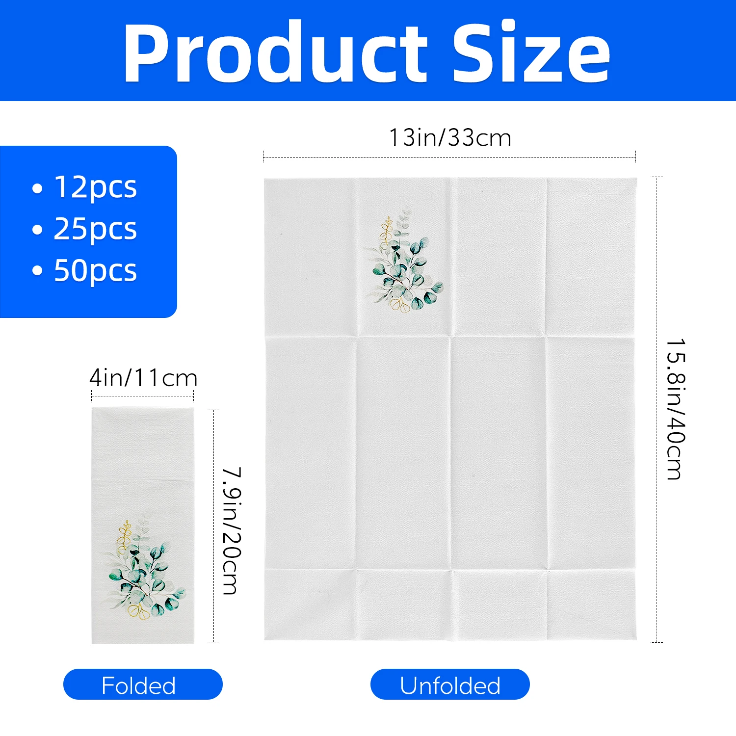 JINYUDOME Valentine's Day Disposable White Pocket Napkins with Built-in Flatware 13x15.75in PreFolded for Wedding Party Events