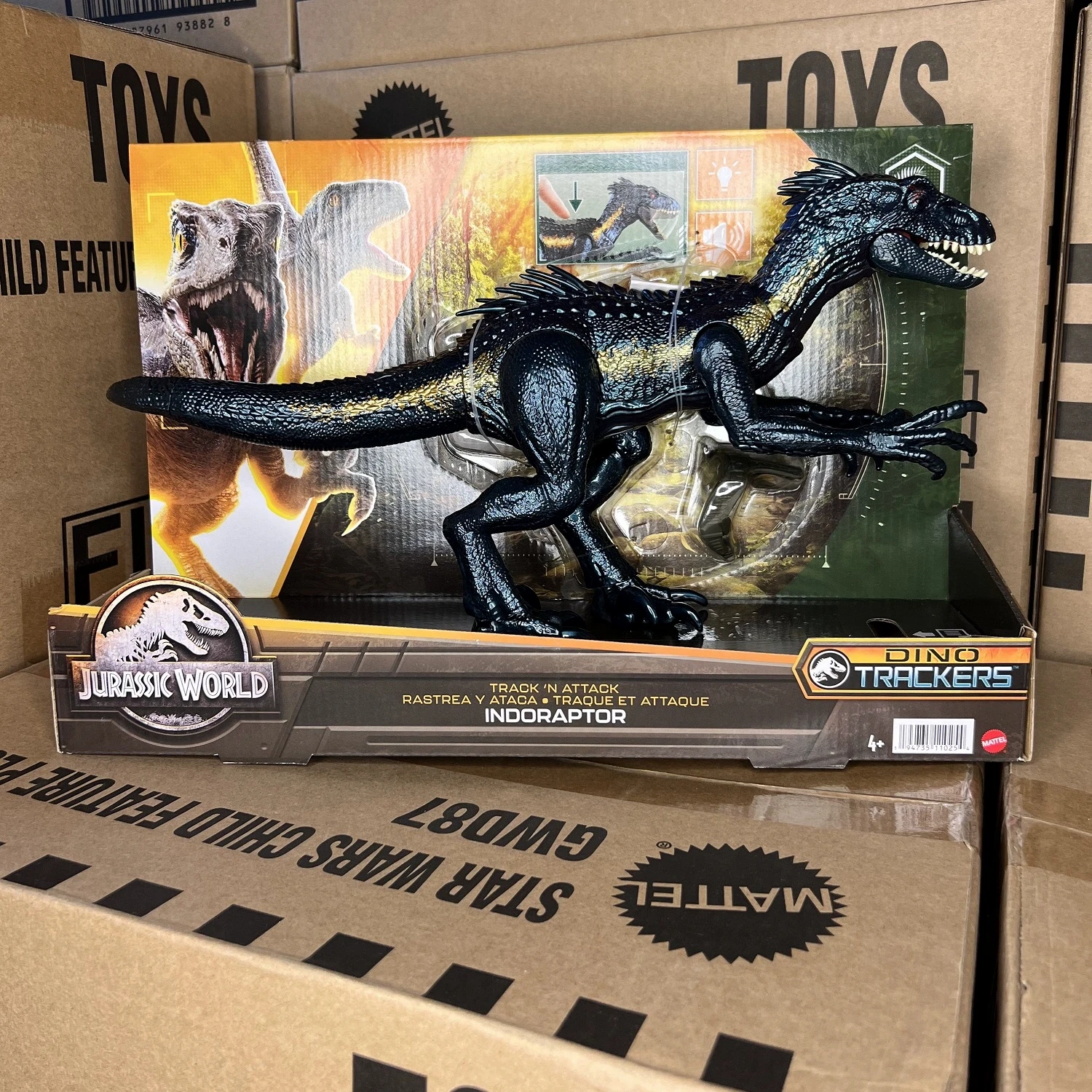 Jurassic World Large Dinosaur Model Movie Same Simulation Mobile and Soundable Indoraptor Becklespinax Children'S Boys' Gift