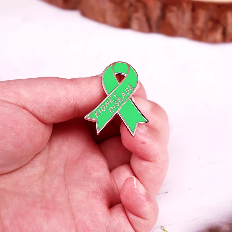 دبوس المينا الشريط للتوعية بأمراض الكلى ، إكسسوارات المجوهرات