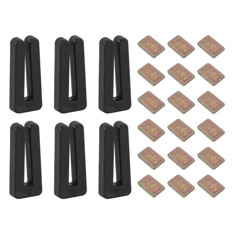 MLGB-24 Piece Ceiling Fan Balancing Kit 6 Sets Fan Balancing Clips And 3G Weight Practical As Shown For Ceiling Fan Weight Balan