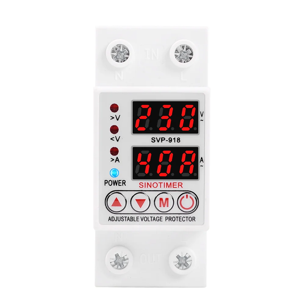 

Adjust Voltage Relay Control Over Under Voltage Protector 220V 63A 40A Overvoltage and Over Current Protection Devices Din Rail