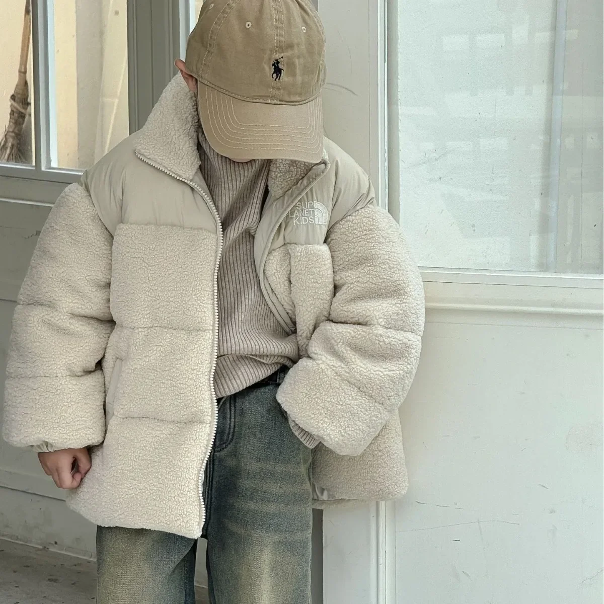 Kids Coat 2023 New Winter Children Boy Korean Style Clothes Cotton Thickened Woolen Cotton Jacket All-match Warm Comfortable