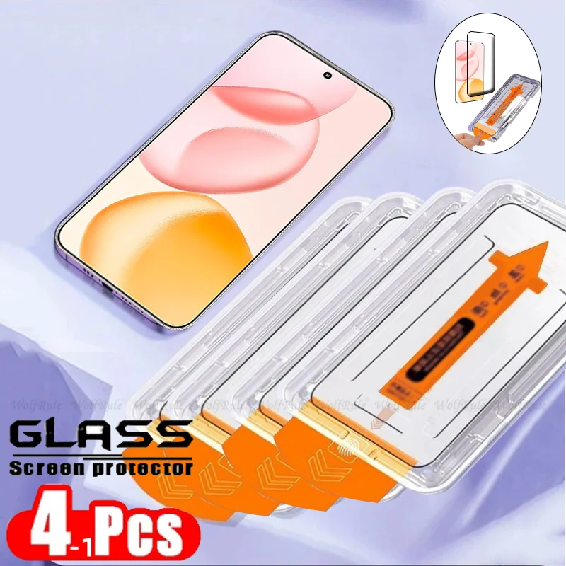 1/2/3/4 Stück Für Honor 400 Glas Huawei Honor 400 Gehärtetes Glas 9H HD Vollständige Einfache Installation Staubfreier Displayschutz Honor 400