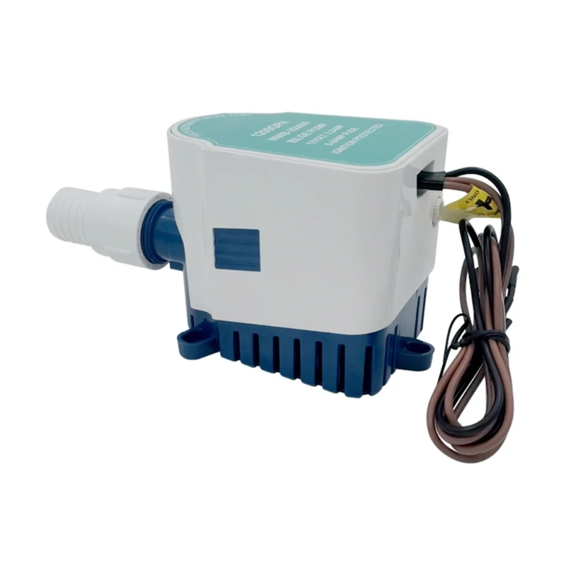 Marine Bilge Pump ABS Housing Blue and White Boat Bilge Drainage Pump for Routine Water Removal and Boat Maintenance X37F