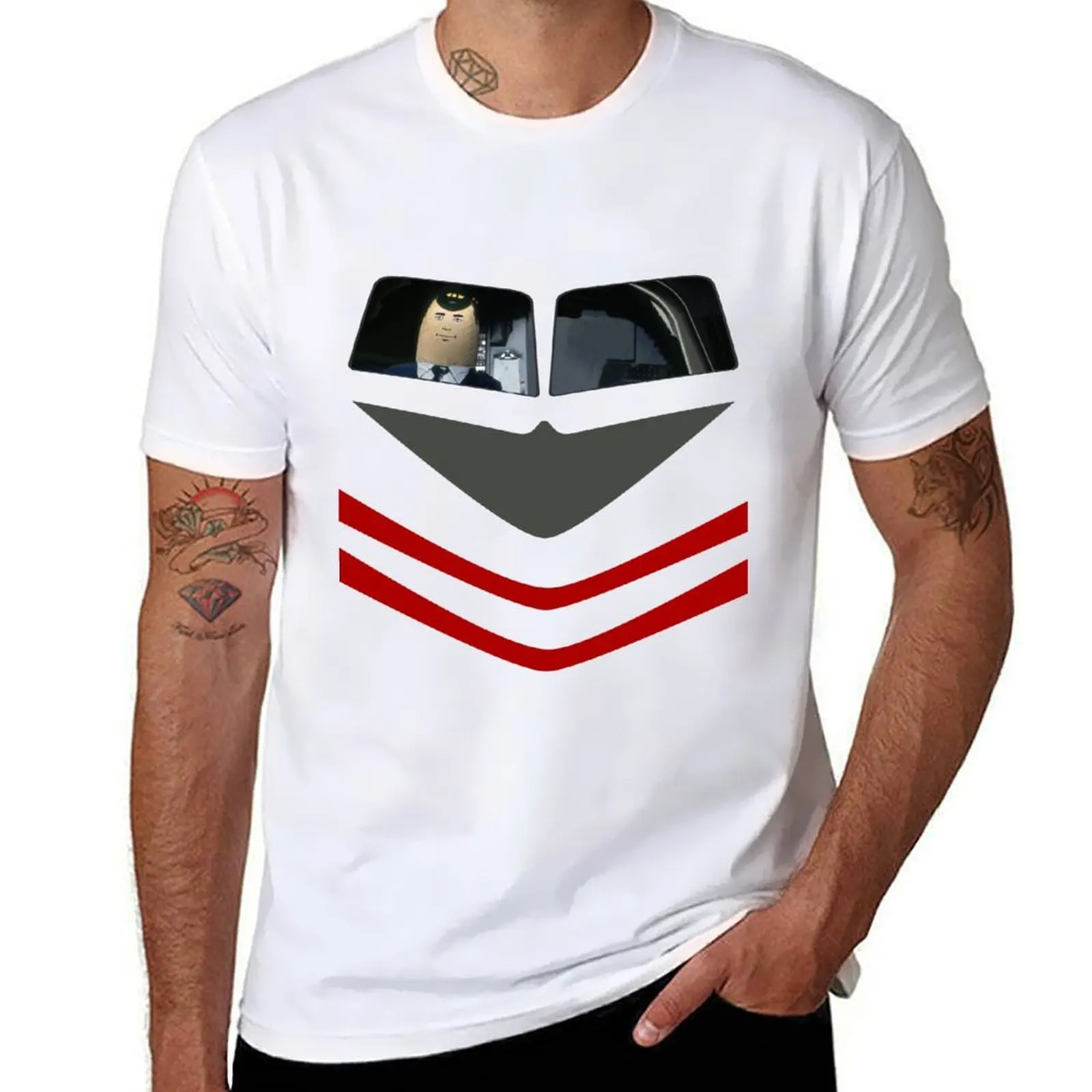 

Otto Pilot - Airplane! T-Shirt t shirt for man anime t shirts oversize T-Shirt