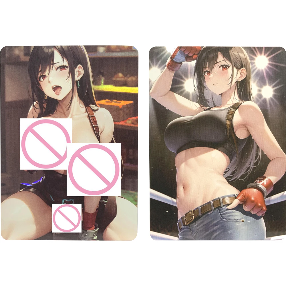 

Final Fantasys Tifa Lockhart Sexy Nude Card Big Chested Beauty Anime Collection Card Refractive Color Flash Anime Peripheral