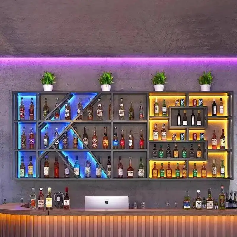 Cabinet Design Bar Luxury Wine Cabinet Bar Furniture Glass Display Home Cabinet Storage Almacenamiento De Vino Bar Furniture