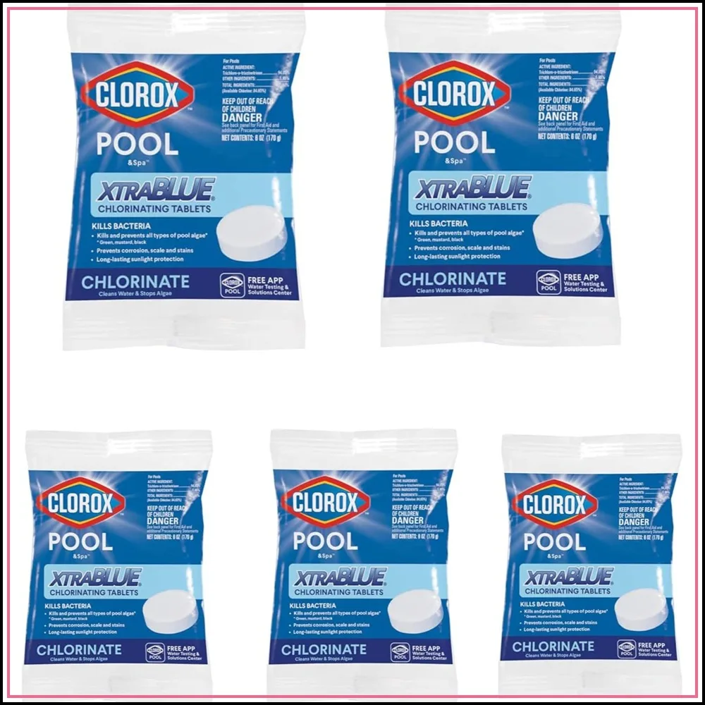 Long Lasting Chlorinating Tablets for Pool & Spa, 5 Count, 3"