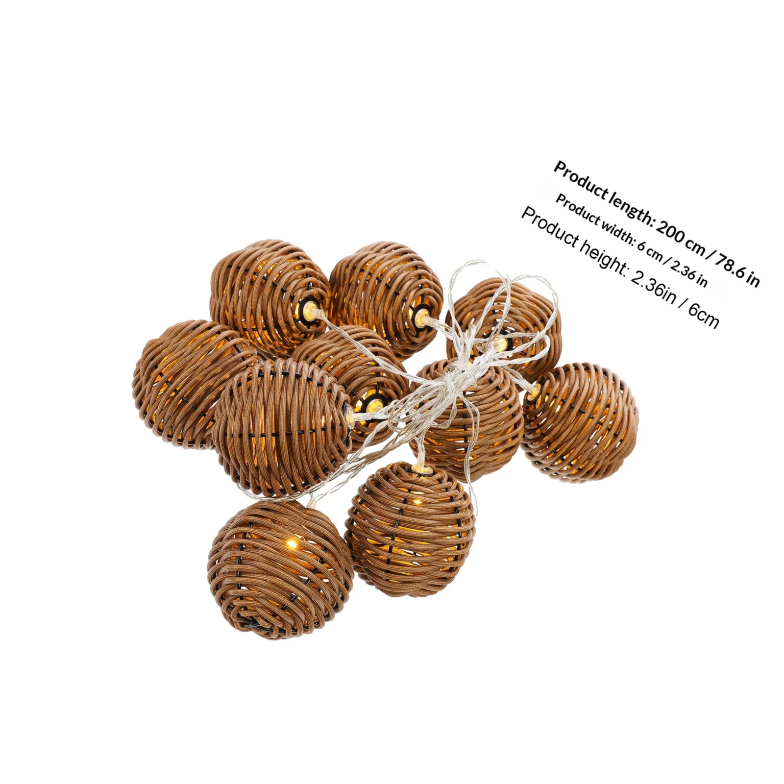 1Set LED Decorative Lamp String Simulation Rattan String Light Light Decoration Warm Atmosphere