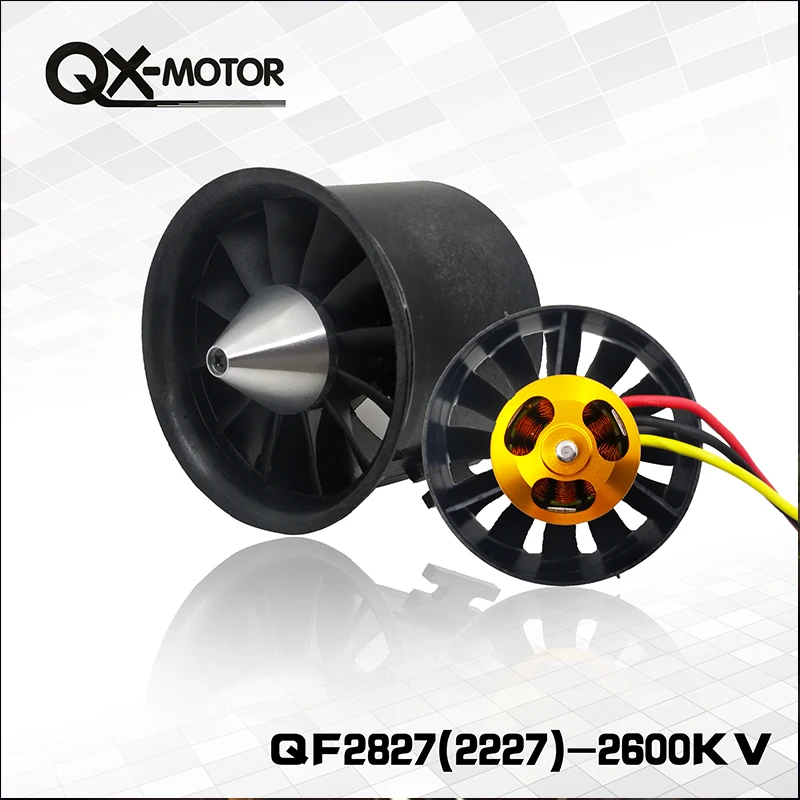 QX-MOTOR 70mm Ducted Fan EDF Jet 6S 4s 12 Blade With Motor esc for RC Airplane Aircraft Plane Engine Power System