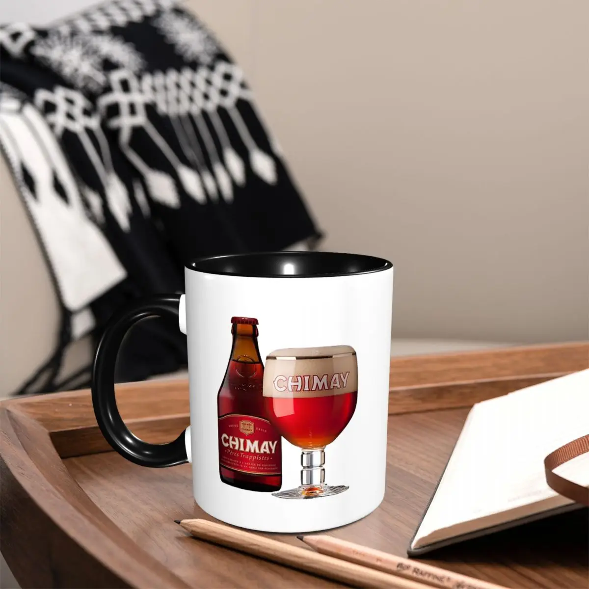 Chimay Logo Mug Funny Ceramic Coffee Cups Tea Mugs Milk Cup Drinkware Gifts for Friends - view 4