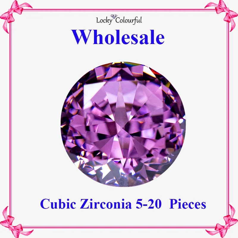 

Cubic Zirconia Wholesale Crushed Ice Cut Round Shape Rose Red Color Charms Beads for Jewelry Making Ring Material No Certificate