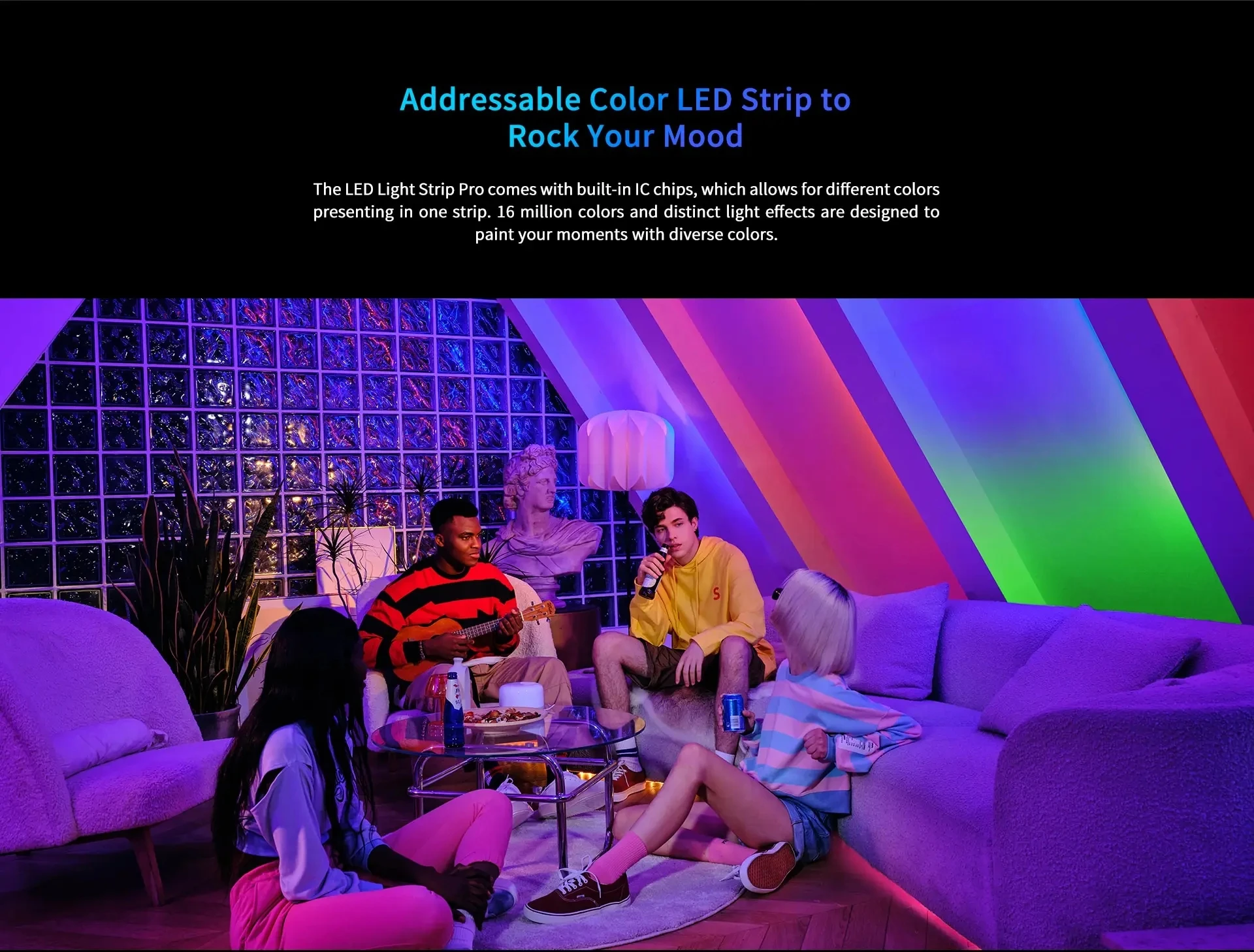 Yeelight LED lightstrip pro Chameleon RGB Ambilight Light Strip Phantom color YLDD005 Work With Apple Homekit Mihome App