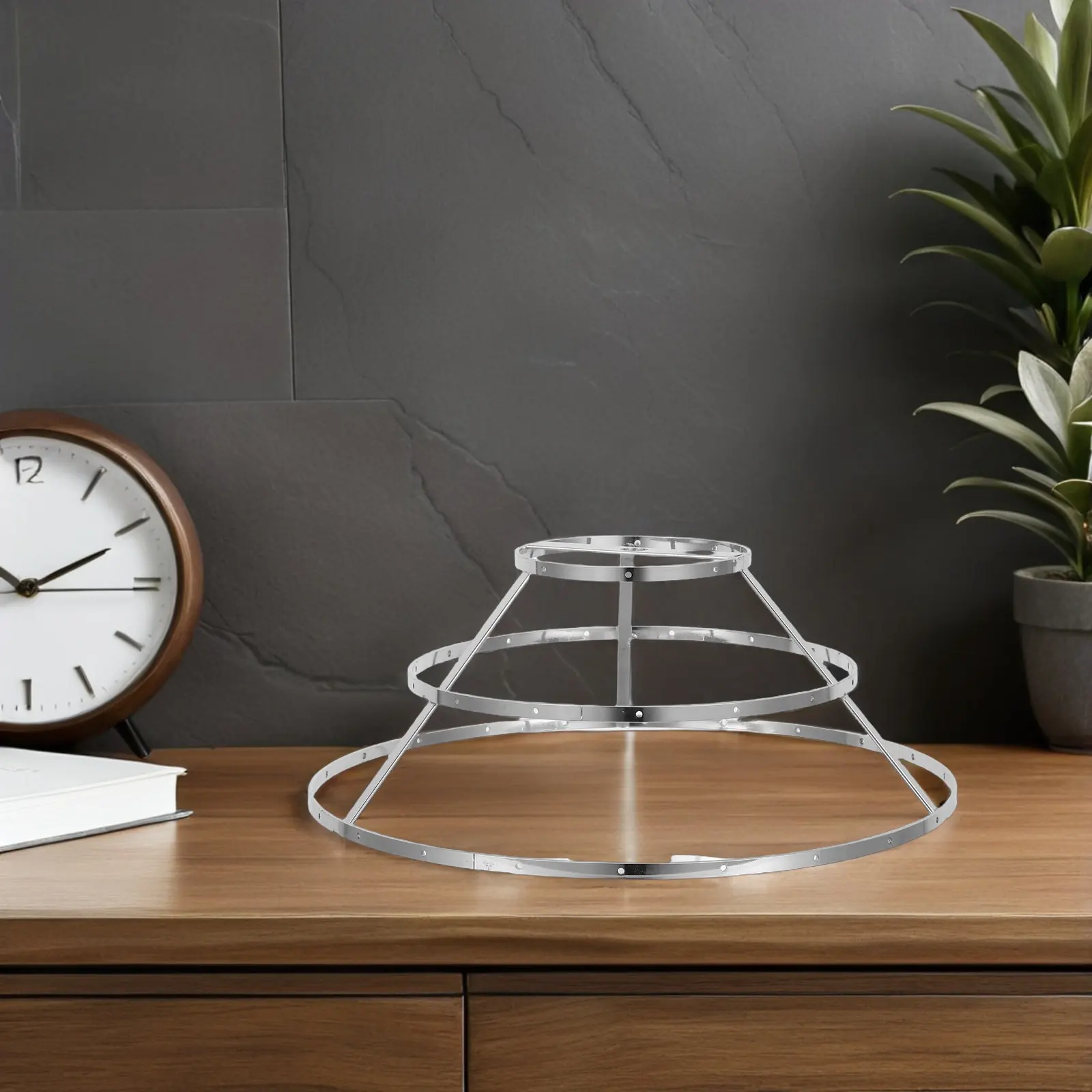 Shell Ceiling Light Frame Metal Drum Lampshade Frame Crystal Pendant Light Holder Brackets Accessories DIY Wedding Bedroom