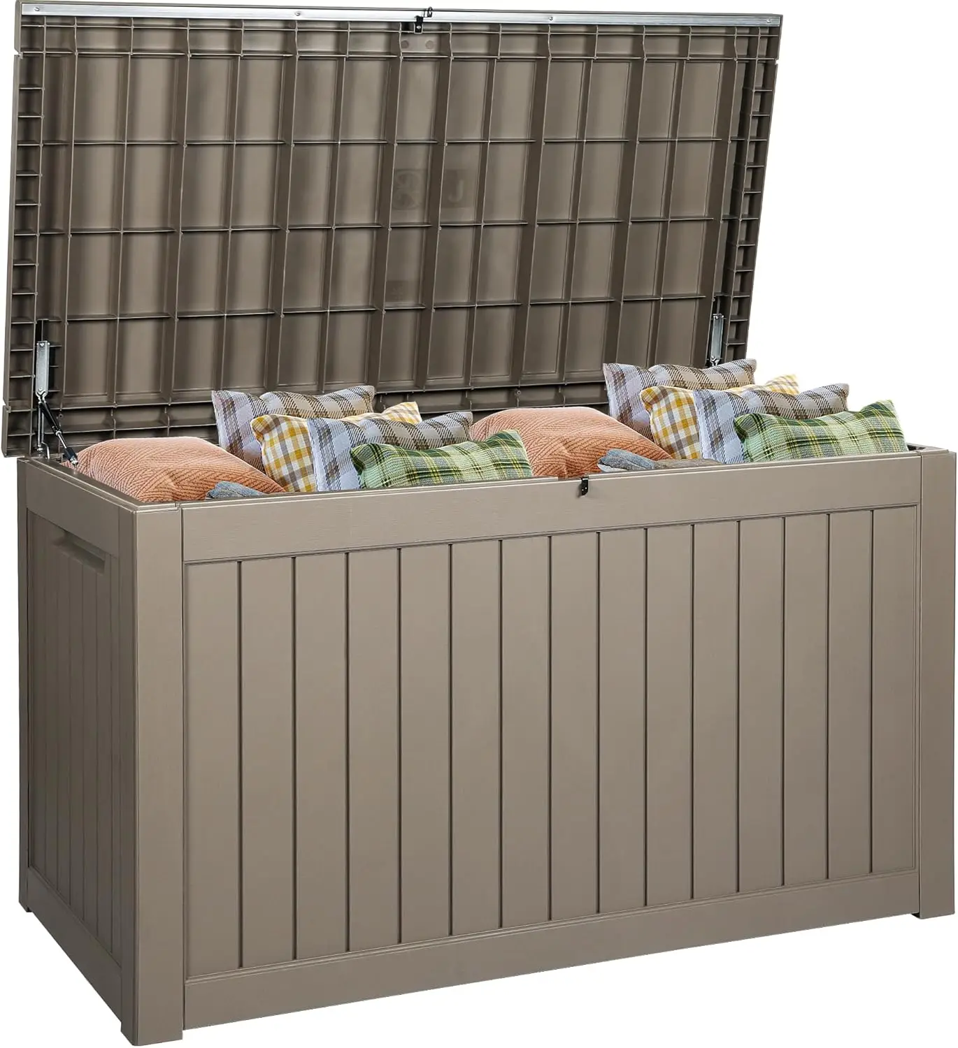 

230 Deck Box, Extra Large Outdoor Storage Box for Gardening Tools, Patio Cushions, and Resistant R