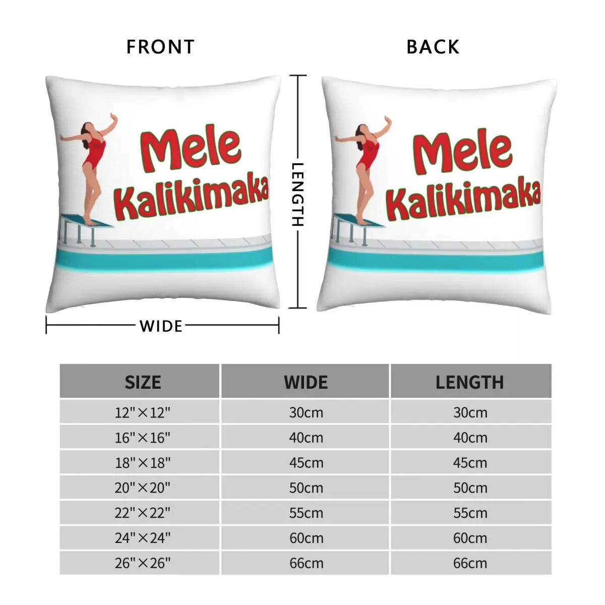 Mele Kalikimaka Square Pillowcase Polyester Linen Velvet Creative Zip Decor Pillow Case Home Cushion Case Wholesale