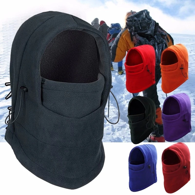 2021 New Fashion Warm Cap Winter Men Women Hats Waterproof Thermal Fleece Balaclava Hat Hooded Neck Warmer Hiking Scarves  Hats