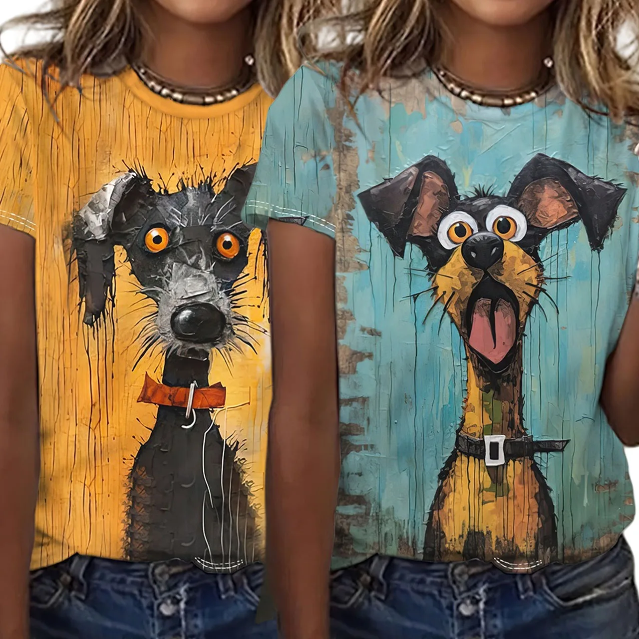 

Модный дышащий удобный домашний топ с 3D принтом щенка большого размера, женская уличная пляжная вечеринка, повседневная футболка с круглым вырезом и коротким рукавом