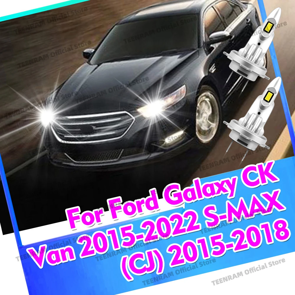 

2/4x Wireless LED Headlights 30000LM Head Lamps 6000K For Ford Galaxy CK Van 2015-2022 S-MAX (CJ) 2015-2018 High Low Beam Bulbs