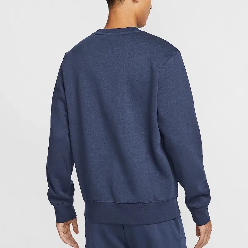 Nike Heavy Plush Lined Sweatshirt Cold Weather Thermal Logo Print Loose Street Casual Outer TopHJ2174-451 1PCS