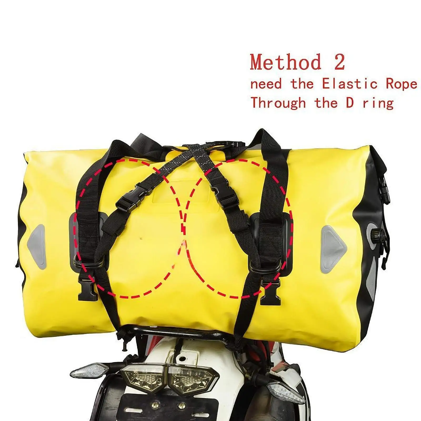 Motorcycle Waterproof Bag Binding Rope Reflective Wear Resistant Premium Accessory Versatile Professional Tie Down Strap