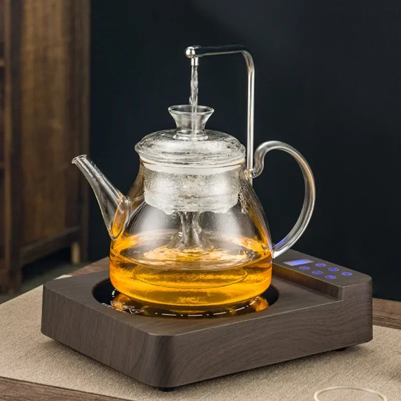Electric Tea Set with Light Waves, Smart Electric Ceramic Tea Stove, Small Household Water Stove, Mini Electric Tea Stove