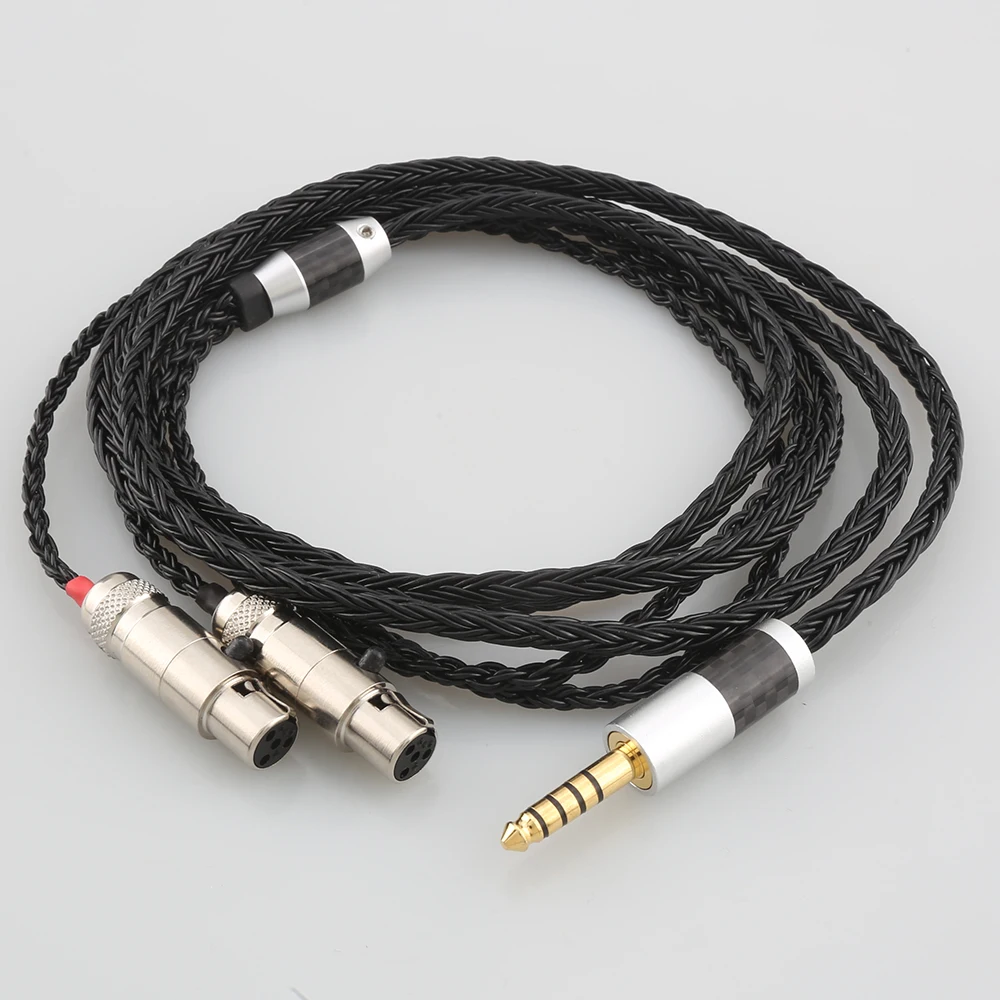 

High Quality 16 Core 7N OCC Black Braided Earphone Cable For Audeze LCD-3 LCD-2 LCD-X LCD-XC LCD-4z LCD-MX4 LCD-GX, HiFi