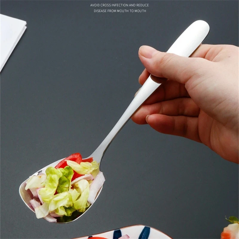Korean Stainless Steel Thickening Spoon Creative Long Handle Hotel Hot Pot Spoon Soup Ladle Home Kitchen Essential Tools