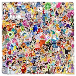 10/30/50/100/200pcs Cute Disney Mix Stitch Mickey Mouse Princess Stickers Cartoon Decals Fridge Laptop Anime Sticker Kids Toys