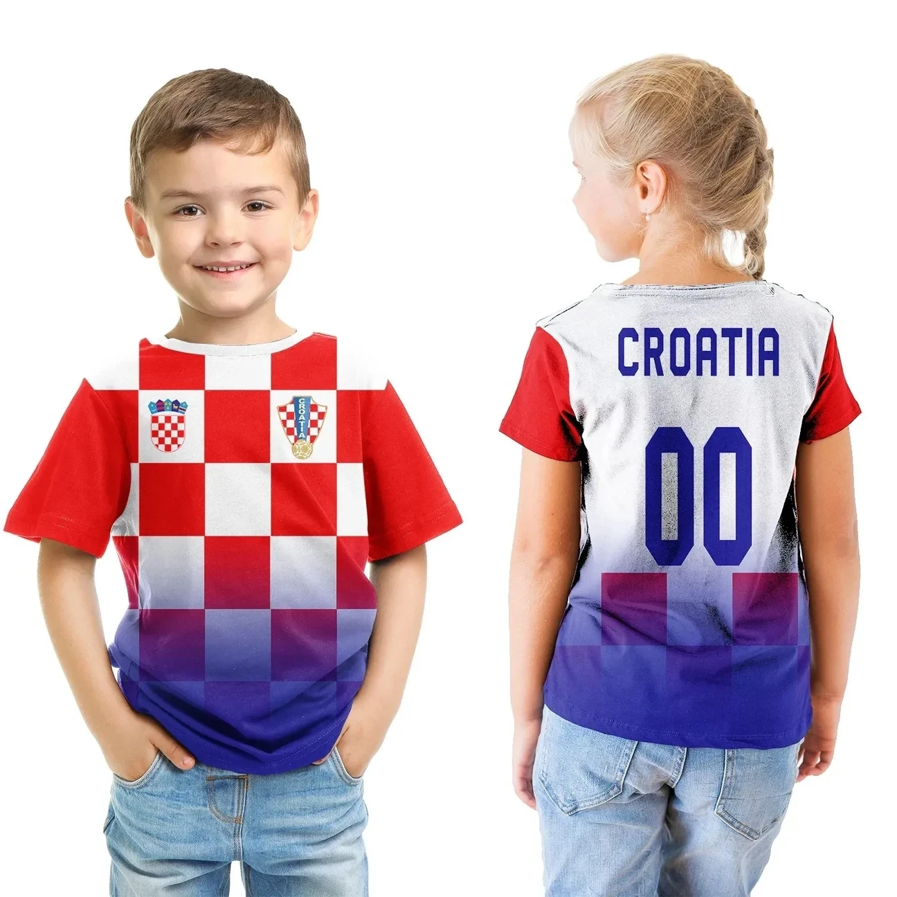 Custom Name CROATIA EURO T-SHIRT SOCCER 3D Print T-shirt Boy/Girl Printed funny Top Short Sleeve Tshirts Drop Ship-KT6