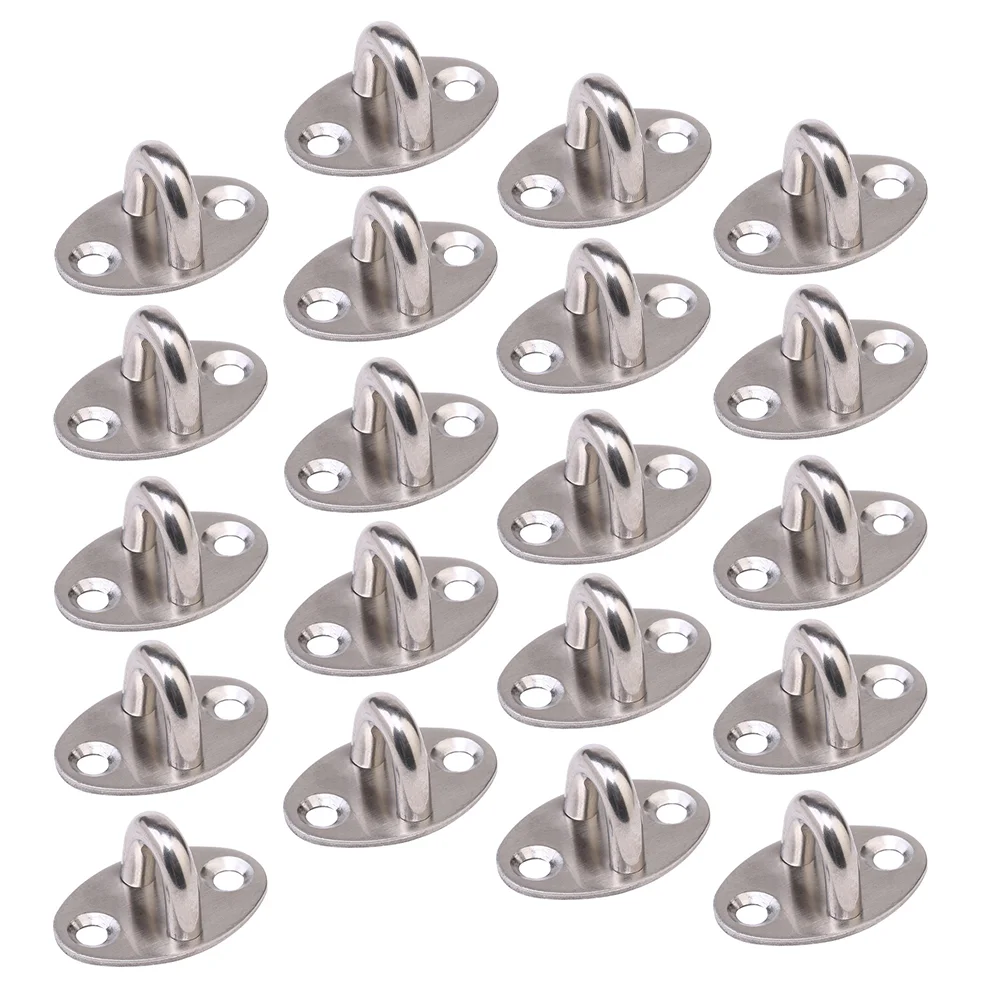 6 Pcs Storage Ring Hook Clip Hangers Coat Fan Pull Stainless Steel Ceiling Office Bolts