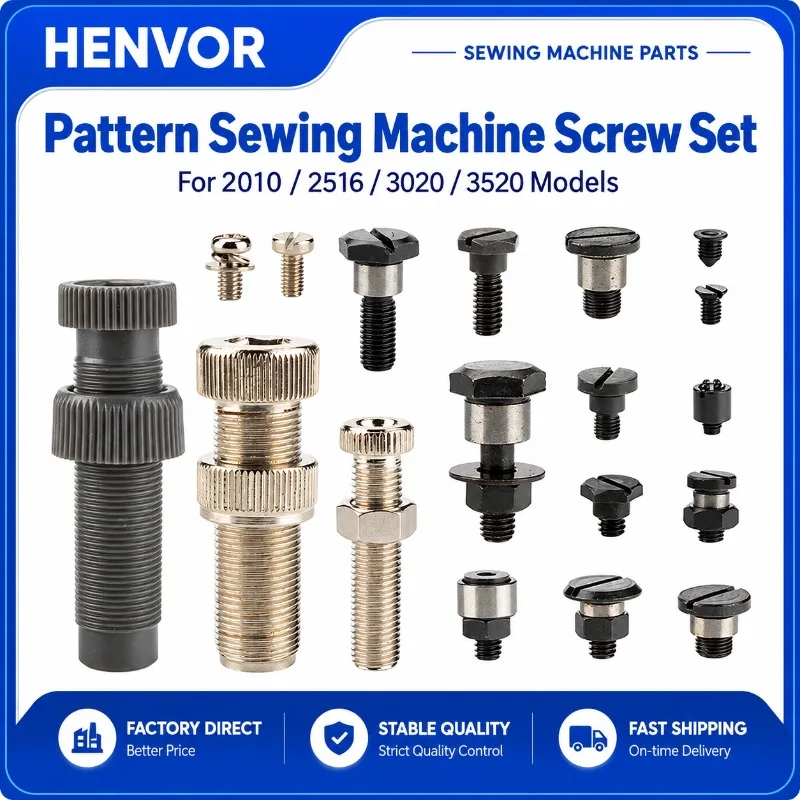 HENVOR Screws and Nuts For Mitsubishi 3020 Computer Pattern Sewing Machine G Type E Type Replacement Parts