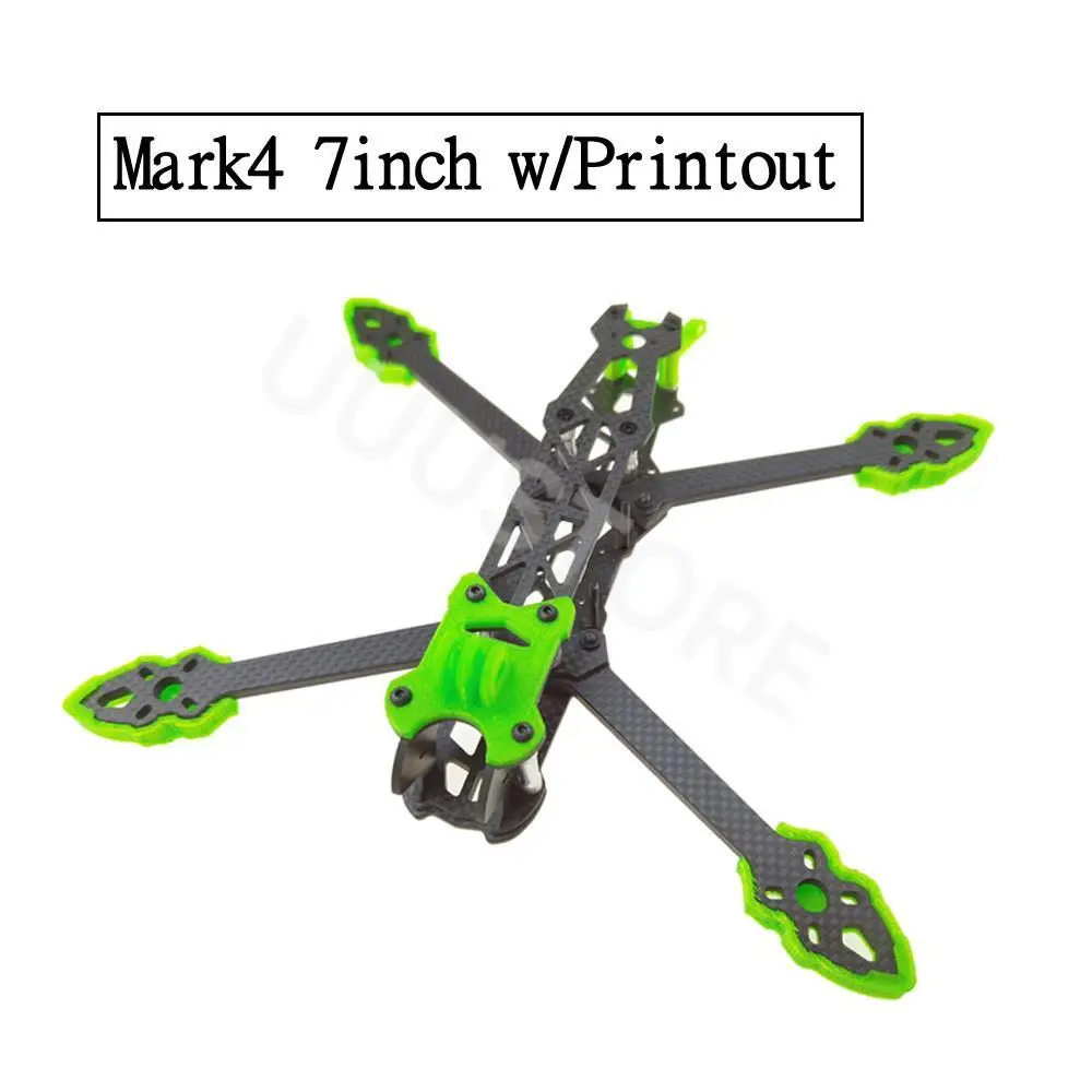 Mark4 7 polegadas 295mm com braço de 5mm quadro quadcopter 3k fibra de carbono 7 "fpv freestyle rc racing drone com peças de impressão para diy fpv