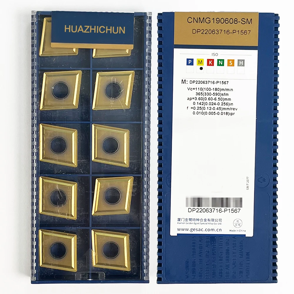 HUAZHICHUN CNMG190608-SM GM3325 CNC Carbide Inserts For Stainless Steel