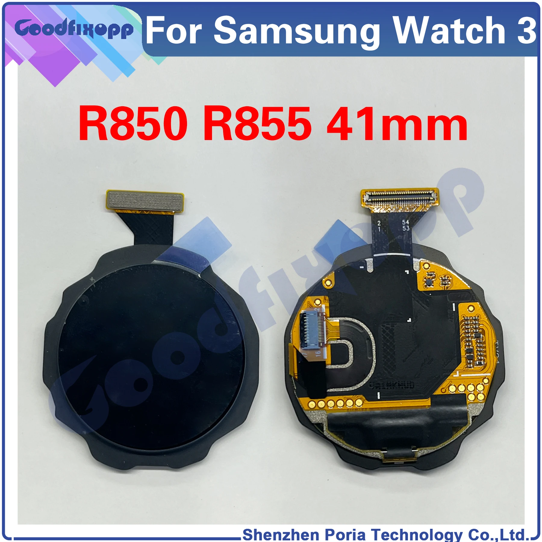 For Samsung Galaxy Watch 3 SM-R840 SM-R845 45mm / Watch3 SM-R850 SM-R855 41mm LCD Display Touch Screen Digitizer Assembly