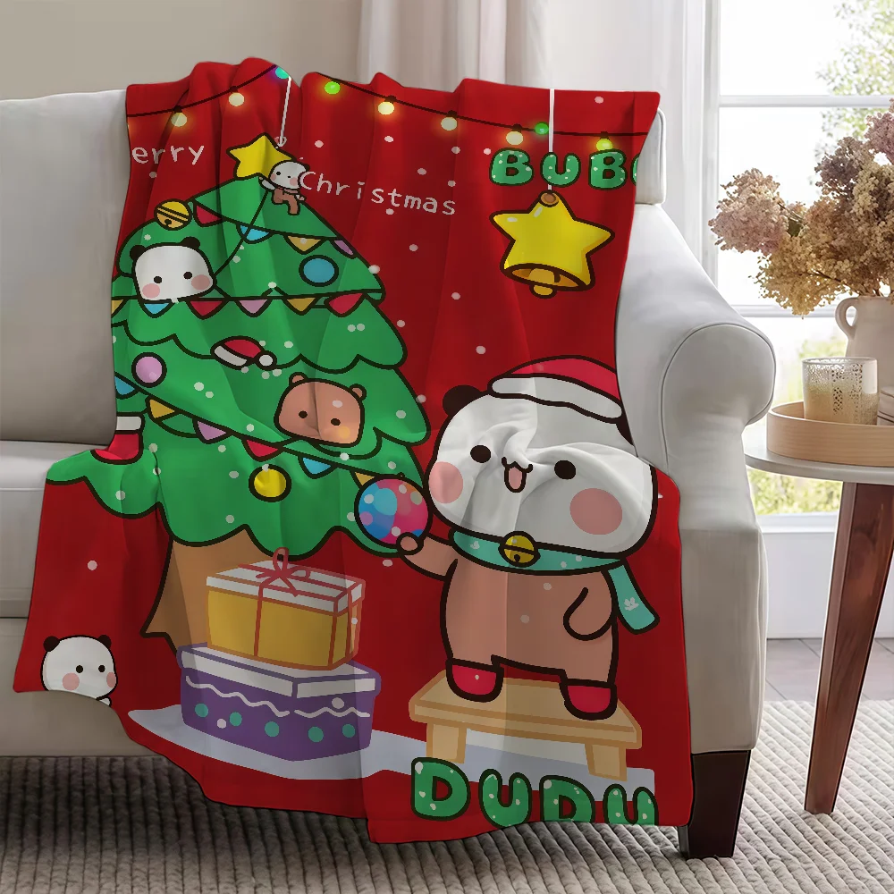 

Bubu Dudu Couple Merry Christmas Blanket Soft Warm Furry Throw Super Kids Toys Bed Sofa Car Cradle